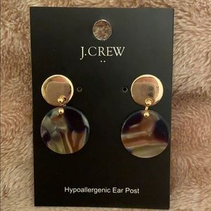 J Crew Resin Drop Disk Earrings
